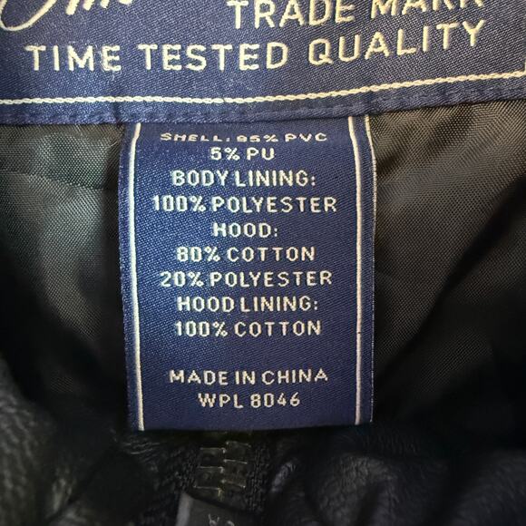 Mens American Rag Faux Leather Bomber Jacket  Adult Size Large Flight Jacket - Picture 7 of 9